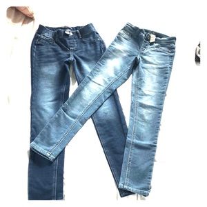 Girls pair of jean and jegging pants